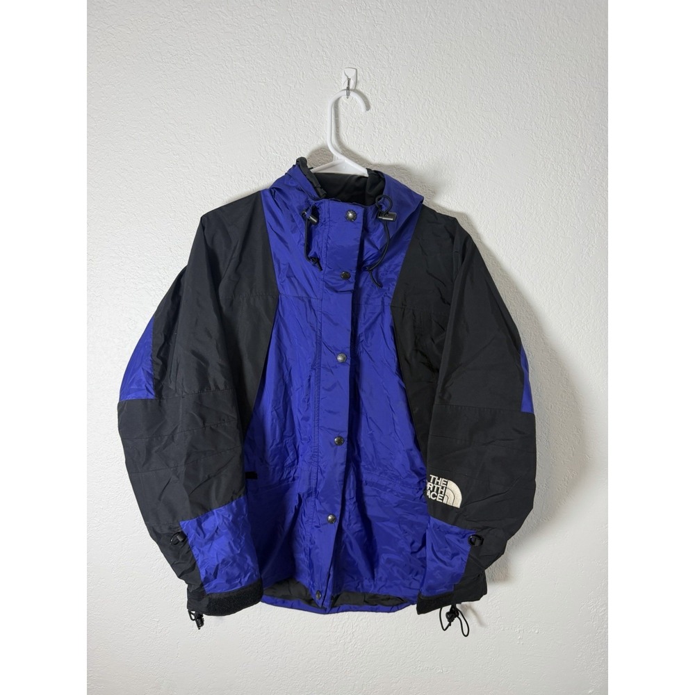 Vtg The North Face Mountain Guide Jacket Womens XS Blue Black Goretex Parka